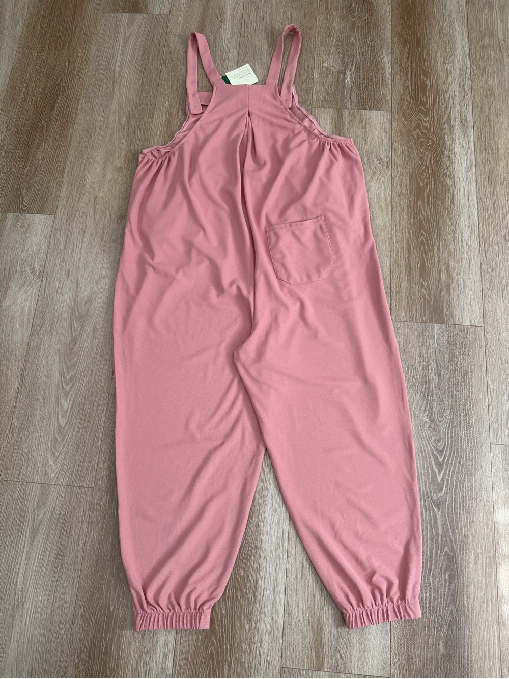 NWT Halara Pockets Waffle Casual Jogger Overalls Rose Tan Size Large - Picture 9 of 10